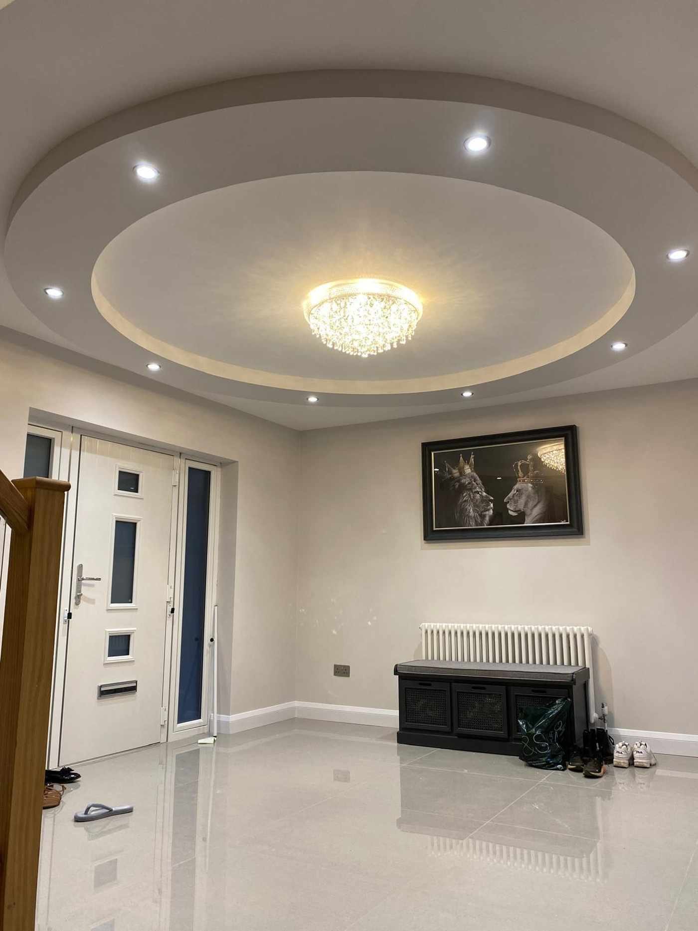 Oak and glass staircase by MTR Developments