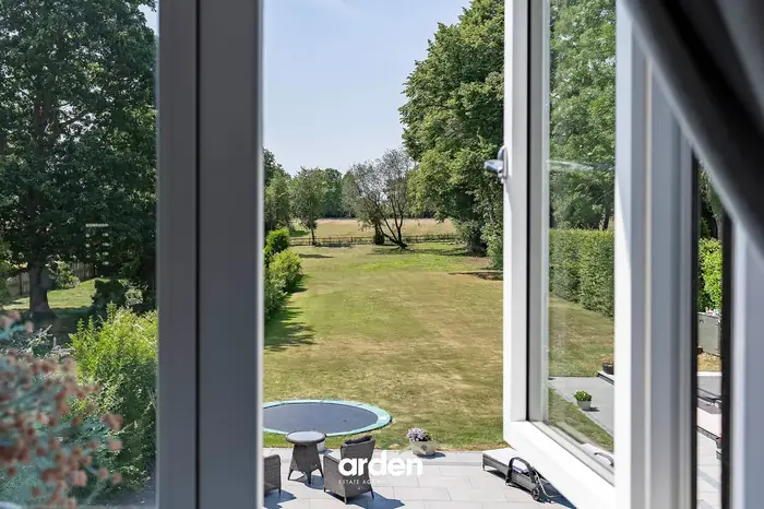 The garden seen from a first floor window